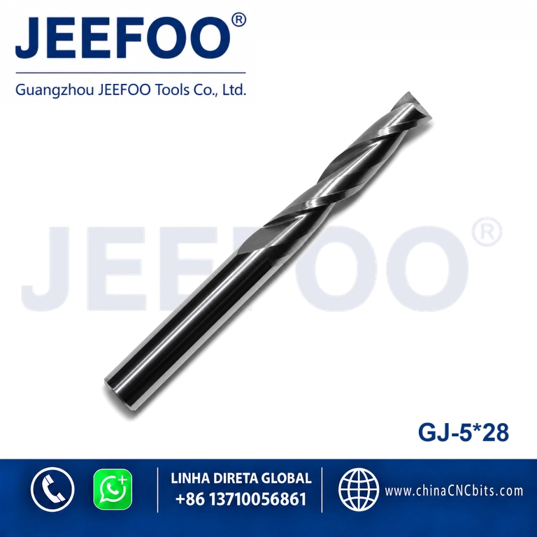 5x28 Two Spiral Flute Bits - 2 Flutes Spiral Bit/Carbide Carving Tool Bits, Engraving Tool Cutters,End Mill Cutters for CNC Router Machine product image