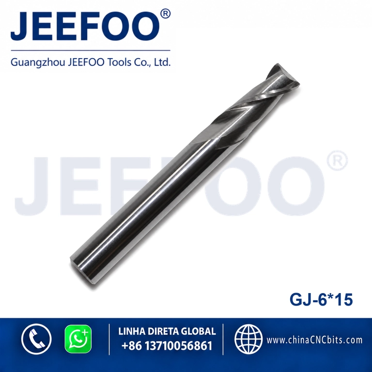 6x15 Two Spiral Flute Bits - Solid Carbide End Milling/Two flute sprial bits/cnc router bits product image