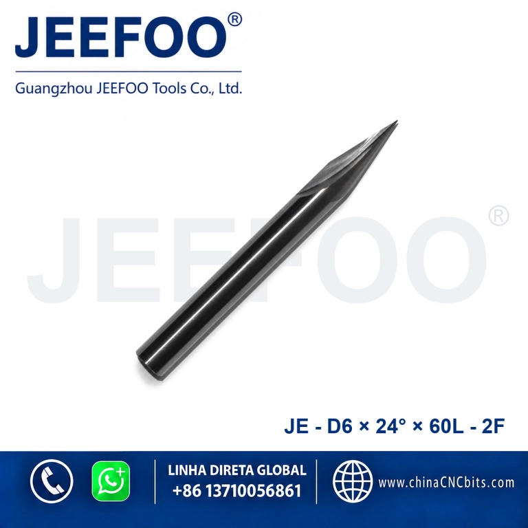 6x24°x60L Two Spiral Flute Chamfer Cutter for Acrylic product image