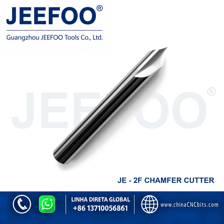 Solid Carbide Two Spiral Flute Cutter with Angle for Acrylic product image
