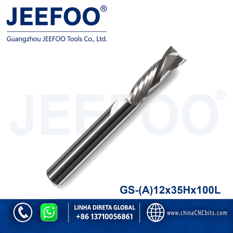 12x35x100L GS Compression Router Bits – Corte CNC limpo de contraplacado