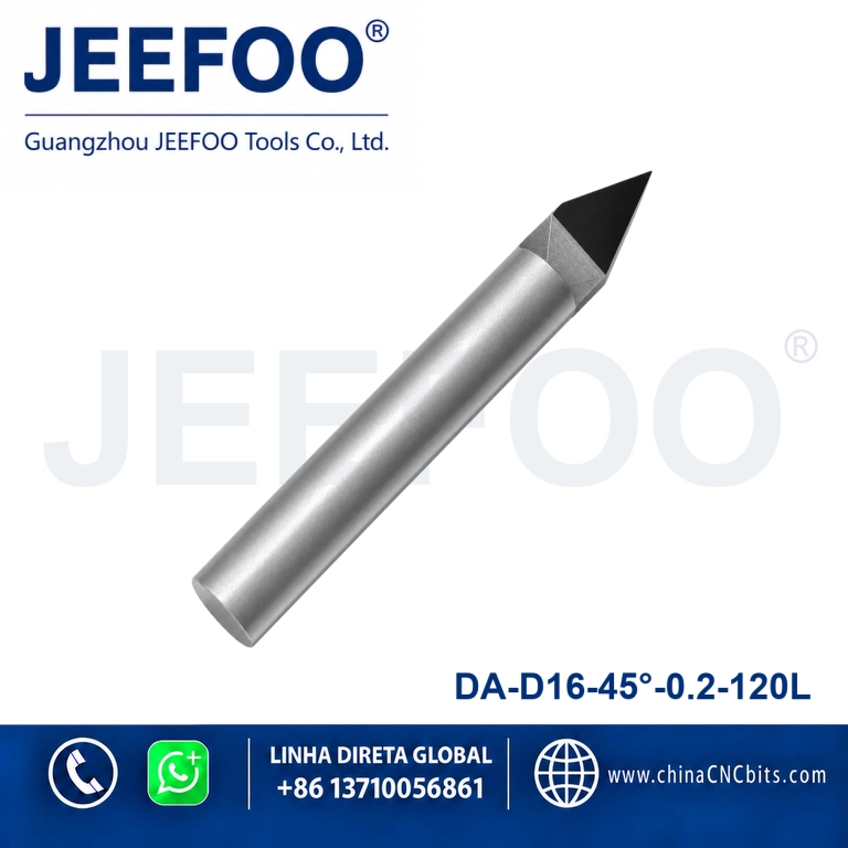 16x45°x0.2x120L Long Diamond Flat Bottom Engraving Bit product image