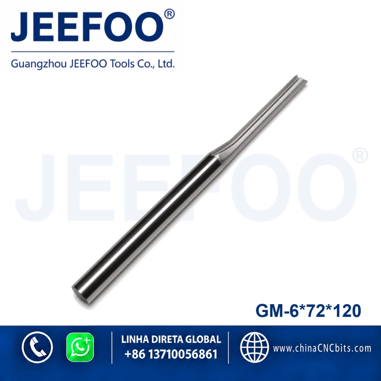 6x72x120 2 straight Cutter End Mill for CNC Machine Two Straight Flute End Mill product image