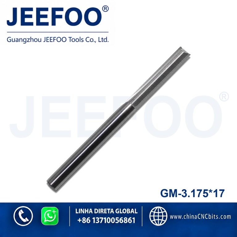 3.175x17 Two straight cutter, CNC Cutting Bits, Engraving Tools, two straight flute tools product image