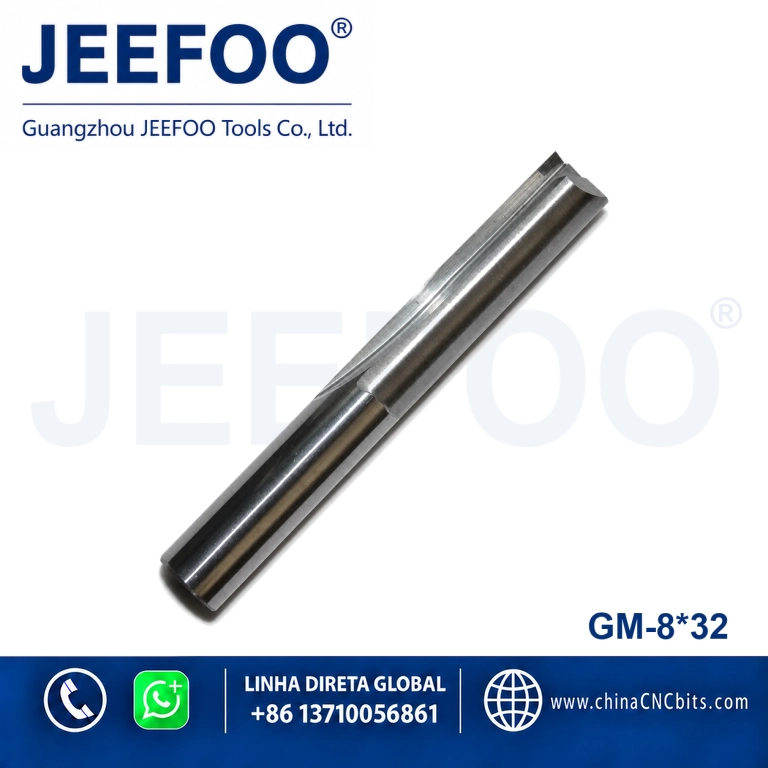 8x32 Carbide Double Straight Flute Milling Bits, Versatile Tools for DIY and Industrial Machining product image