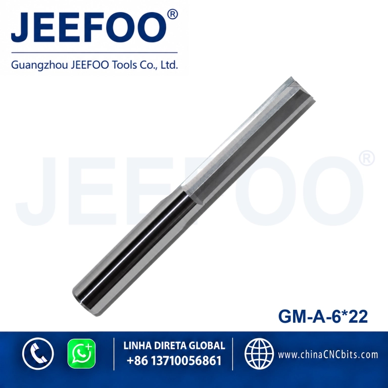 6x22 Double Straight Flute Grooving Bits, Professional CNC Tools for Plate Hollow Carving product image