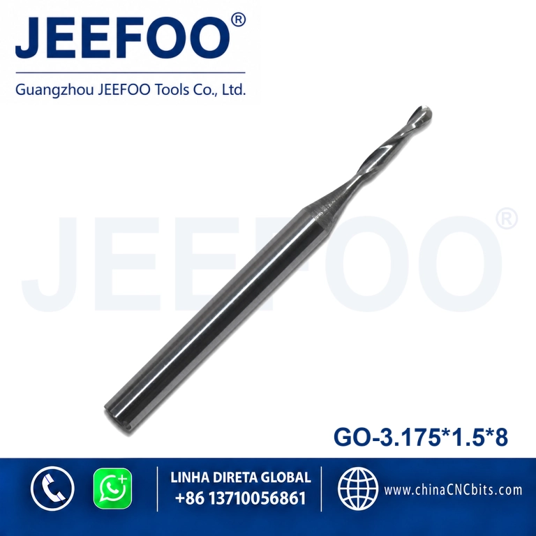 3.175x1.5x8 Solid Carbide Round Nose Router Bit for Detailed Engraving product image
