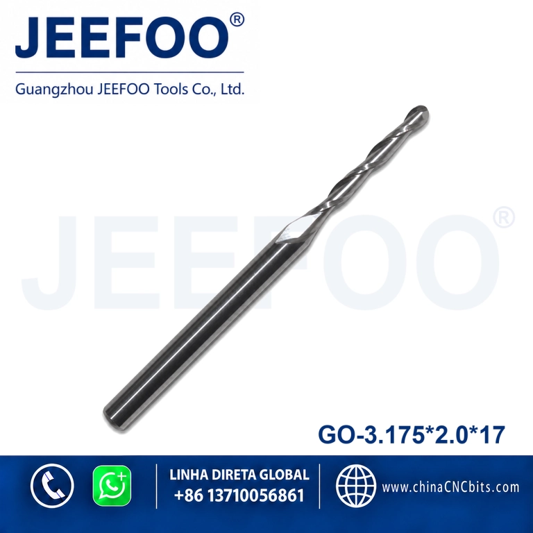 3.175x2.0x17 Double Edge Ball Nose End Mill for Fast Chip Removal product image