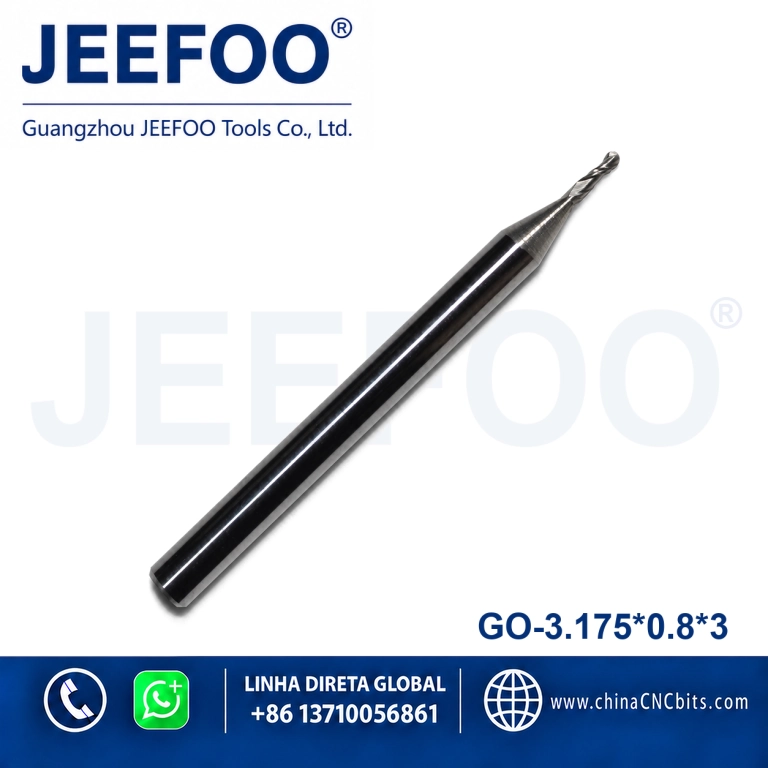 3.175x0.8x3 CNC Ball Nose Router Bit for Wood Plastic and MDF product image