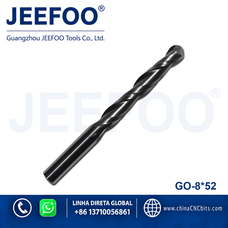 8x52 2-Flute Ball Nose Milling Cutter for Fine Finishing product image