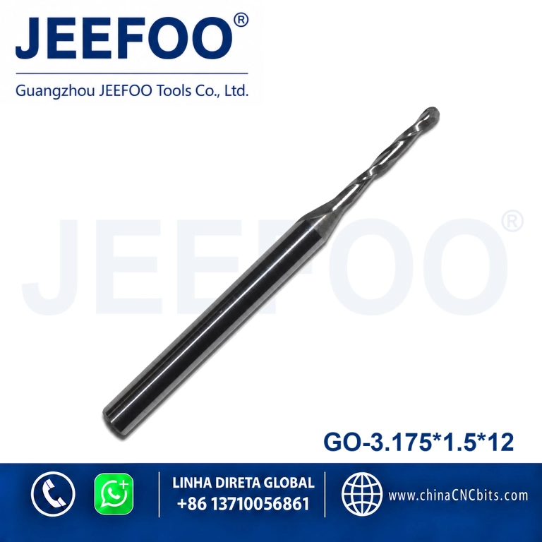 3.175x1.5x12 Solid Carbide Round Nose Router Bit for Detailed Engraving product image