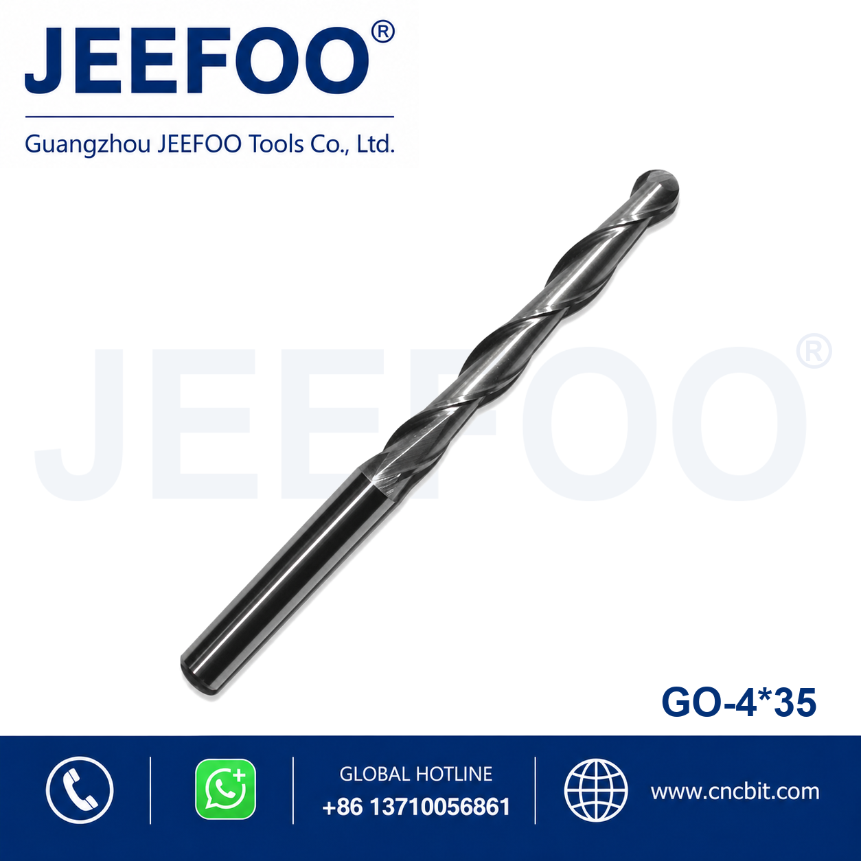 4x35 two flute ball nose end mill