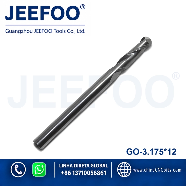 3.175x12 Solid Carbide Ball Nose Router Bit for Wood and Acrylic product image