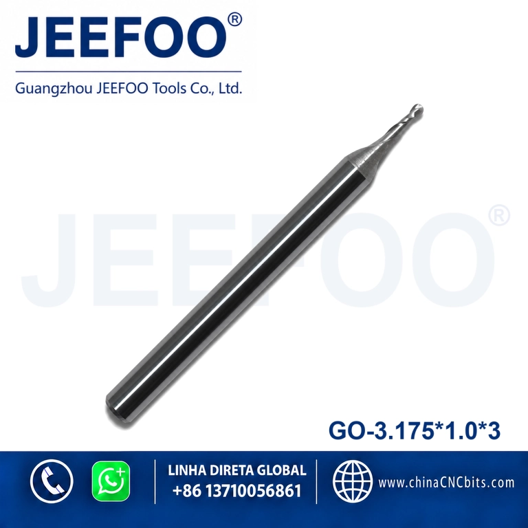 3.175x1.0x3 Double Edge Ball Nose End Mill for Fast Chip Removal product image