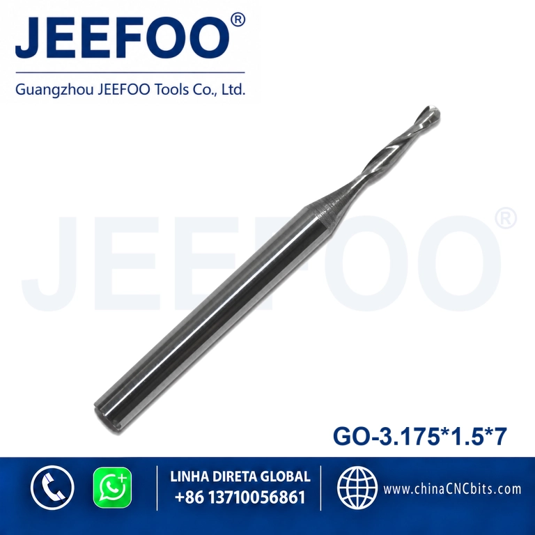 3.175x1.5x7 Tungsten Steel Ball Nose Cutter for Precision CNC Work product image
