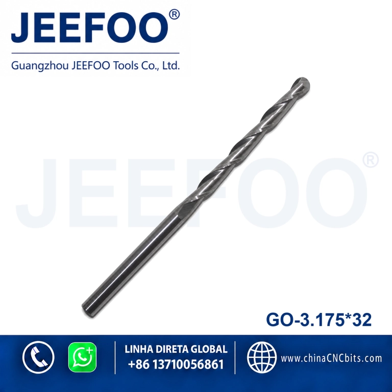 3.175x32 Double Edge Ball Nose End Mill for Fast Chip Removal product image