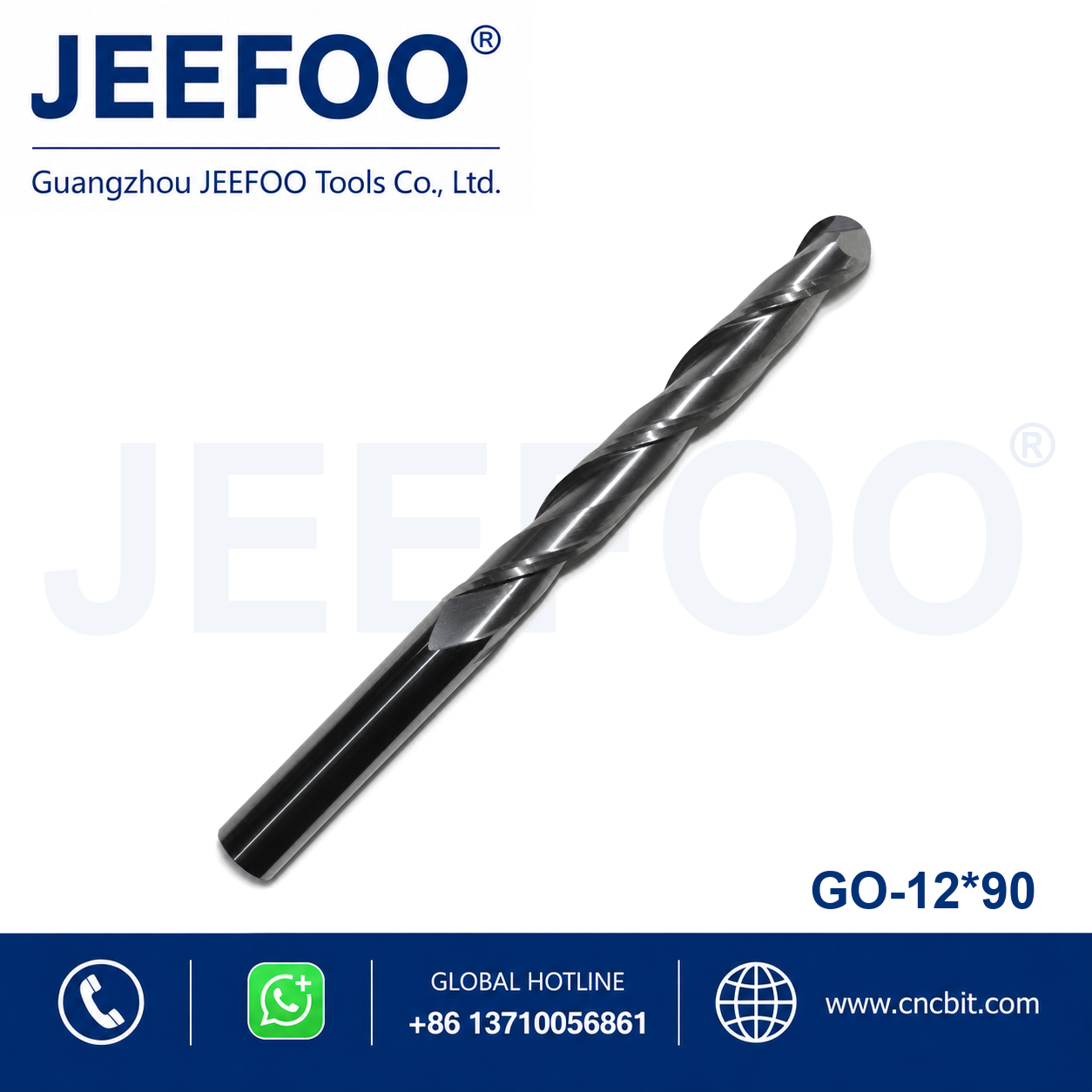 12x90 two flute ball nose end mill