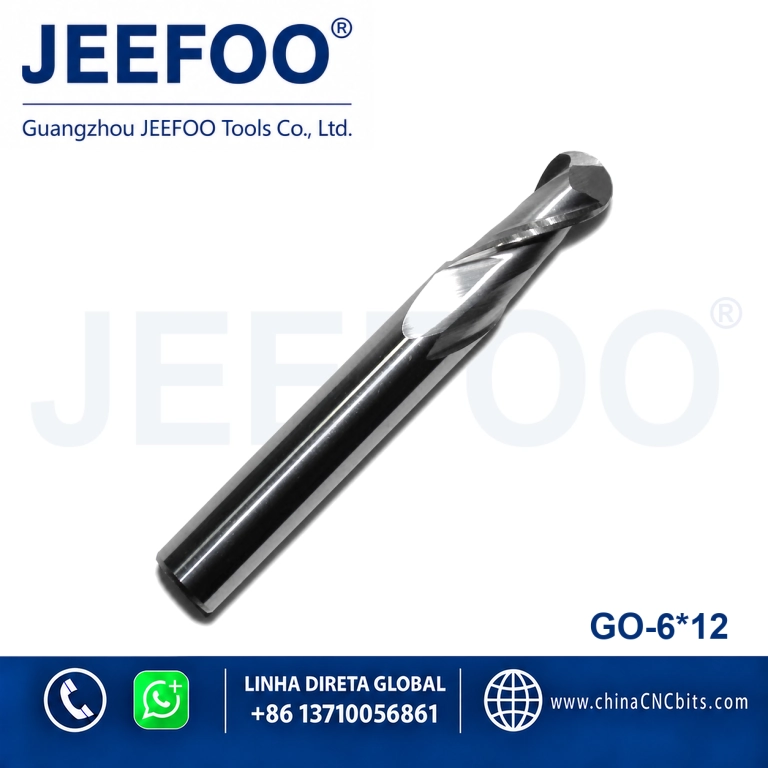 6x12 Double Flute Ball End Mill for Clean 3D Carving product image
