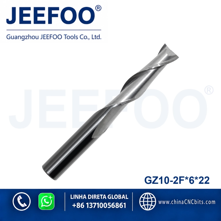 6x22 Double Flute Single Passage Spiral End Mill for Wood product image
