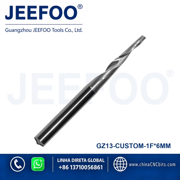 6mm Non-Standard Single Flute Spiral Milling Bit product image