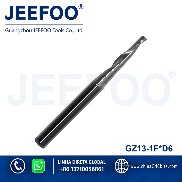 D6 Solid Carbide Single Flute CNC Engraving Bit product image
