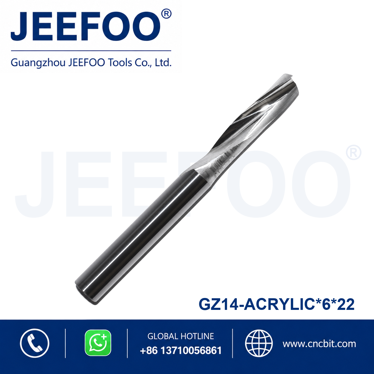 single flute high chip evacuation bit 6x22