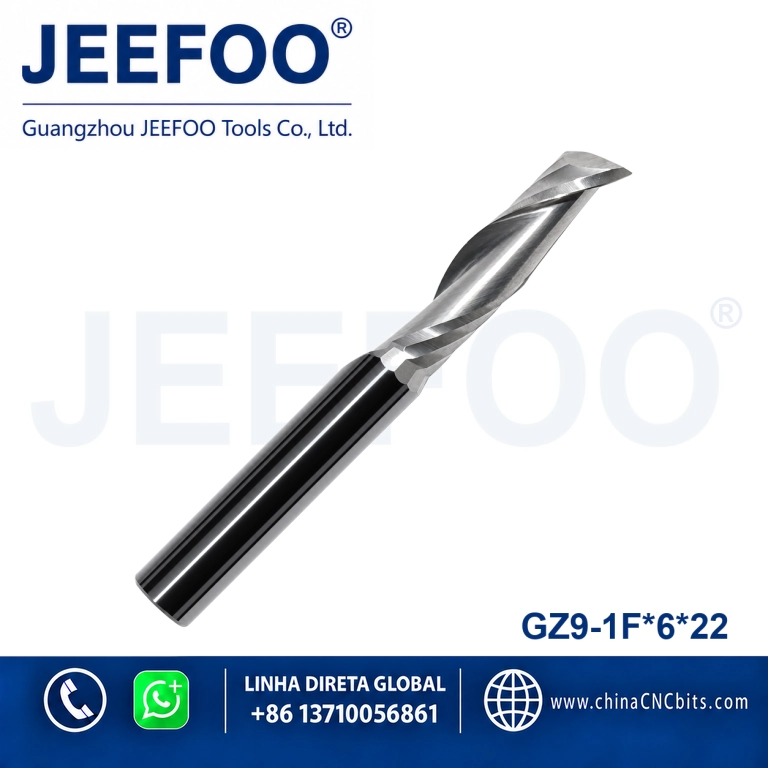 6x22 Solid Carbide Single Flute Spiral Copy Milling Bit product image