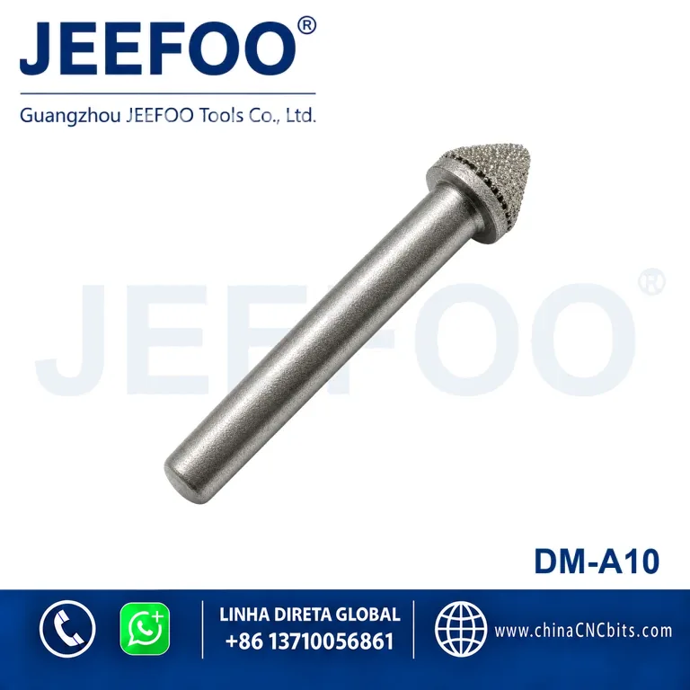 6mm Shank 60 Degree x10mm Brazed Diamond Conical Bit product image