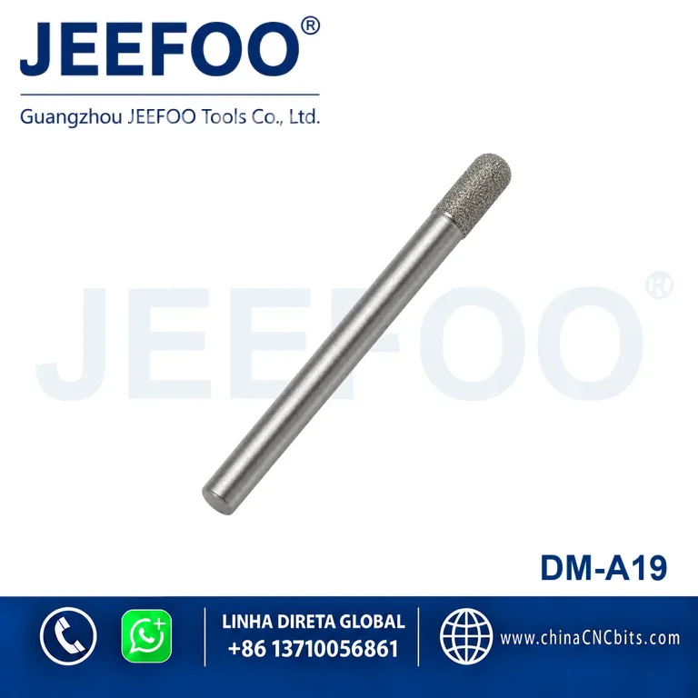 Extended 8mm Brazed Diamond Ball Nose Stone Bit product image