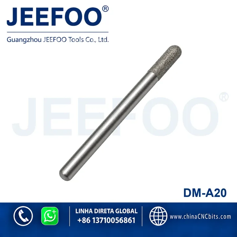 Extended 8mm Brazed Diamond Flat Bottom Stone Bit product image