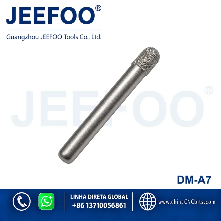 8mm Brazed Diamond Ball Nose Stone Bit product image