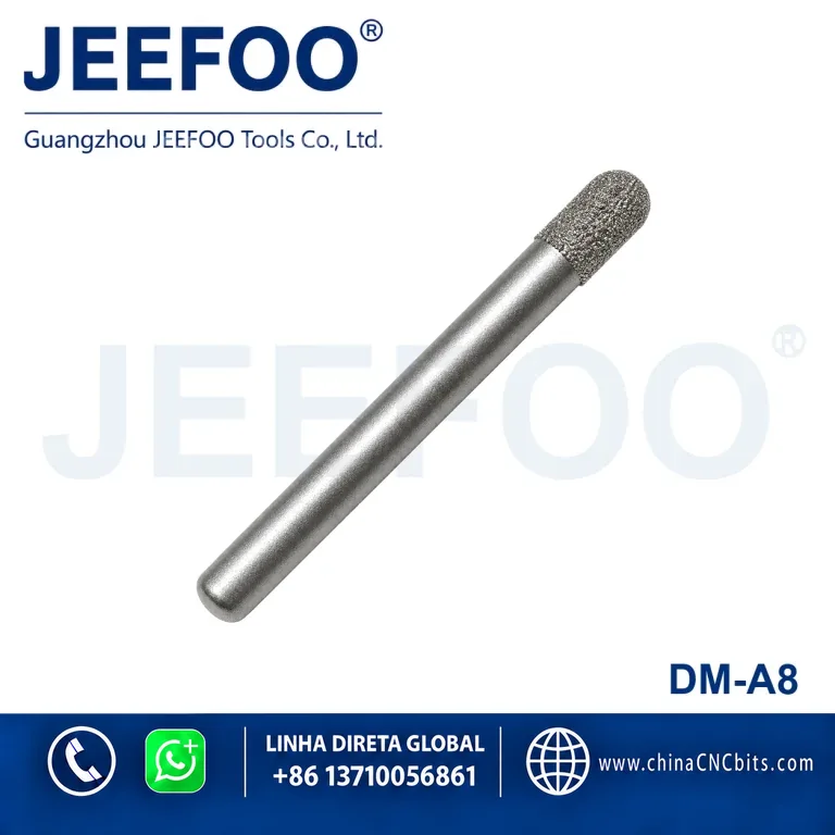 8mm Brazed Diamond Flat Bottom Stone Bit product image