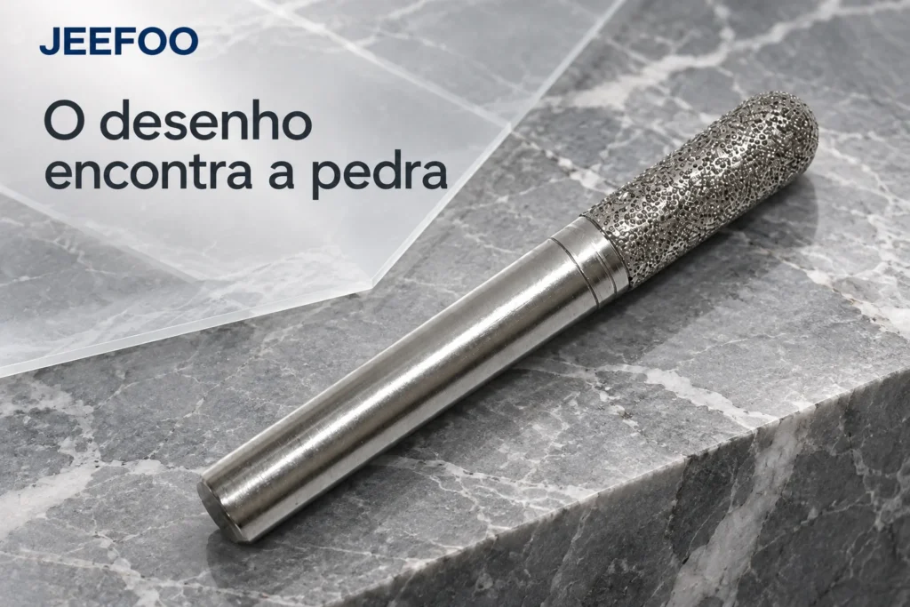 Gravação em mármore JEEFOO: integração dos veios e orientação do desenho na placa