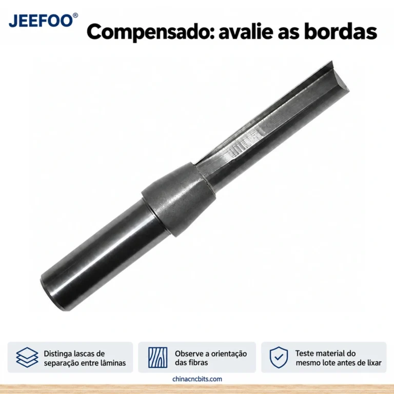 Fresa para compensado: como avaliar lascas e delaminação nas bordas
