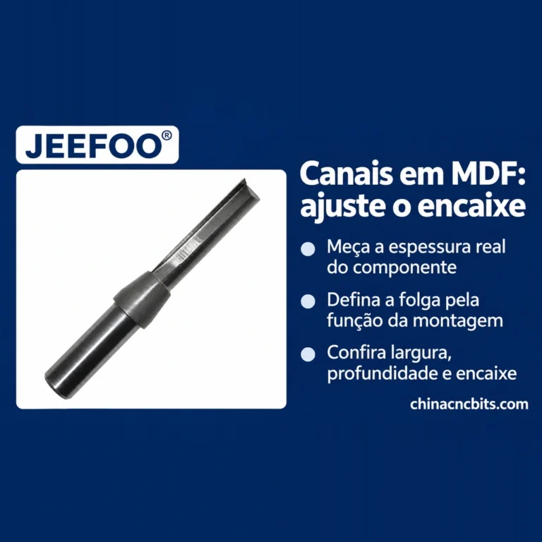 Fresa para canal em MDF: largura de corte e ajuste do encaixe
