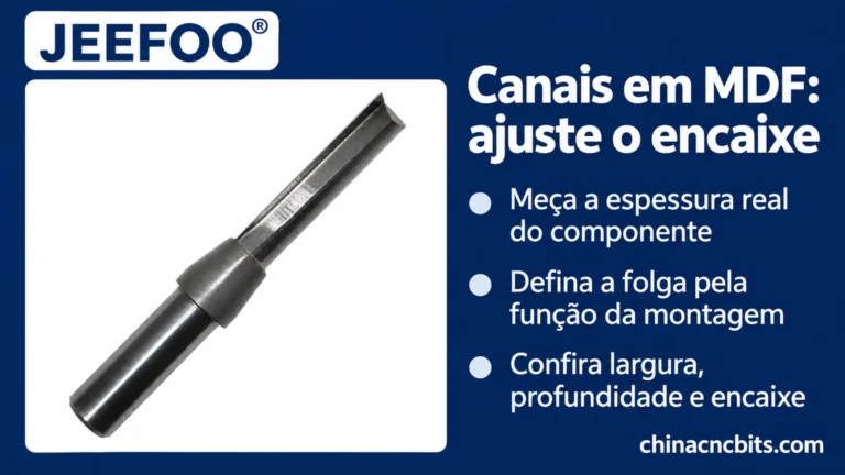 Fresa para canal em MDF: largura de corte e ajuste do encaixe