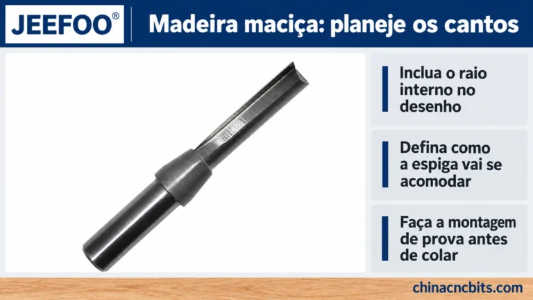 Fresa para encaixe em madeira maciça: planeje os cantos da caixa de espiga