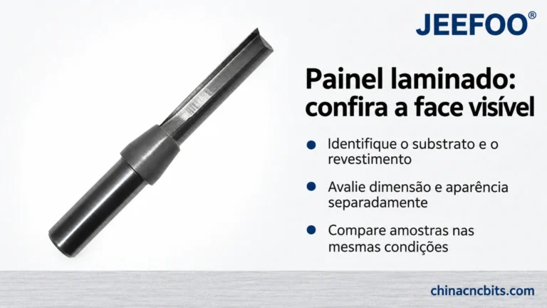 Fresa para painel laminado: como avaliar o acabamento da face visível