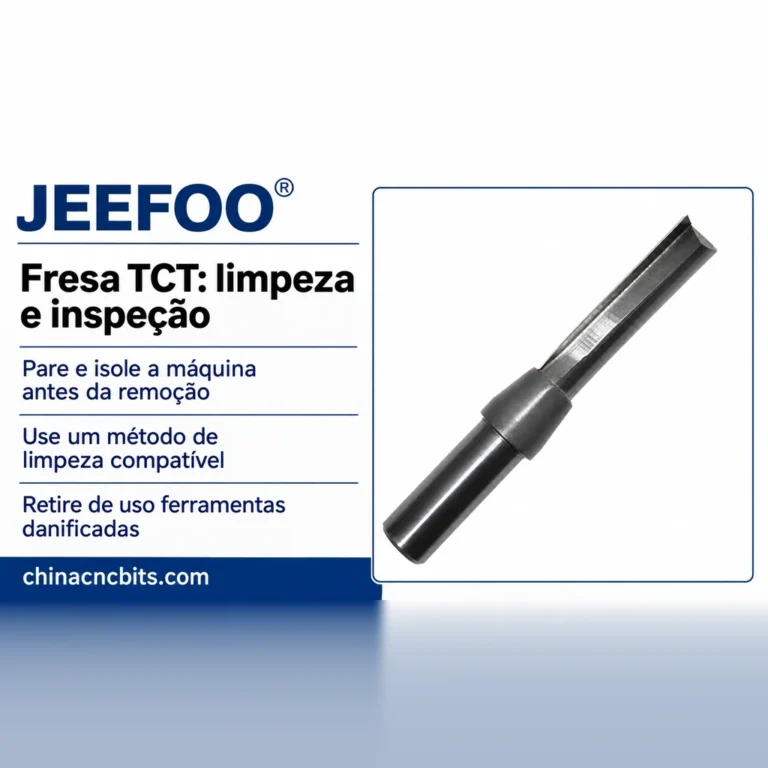Limpeza de fresa TCT: quando remover resina e quando substituir a ferramenta