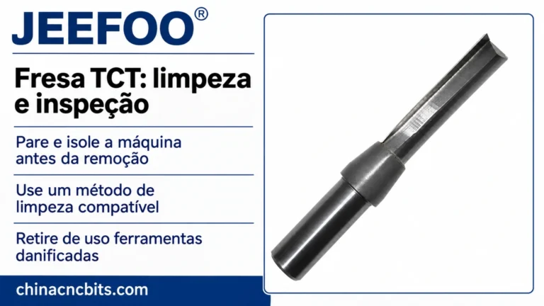 Limpeza de fresa TCT: quando remover resina e quando substituir a ferramenta